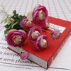 1PCS Artificial 4 Heads Lotus Flower Bouquets Simulated Flower Ornaments Indoor Decorations