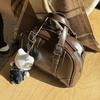 Shoulder Bag PU Bowling Bag Solid Color Boston Bag Portable Retro Handbag  Outdoor