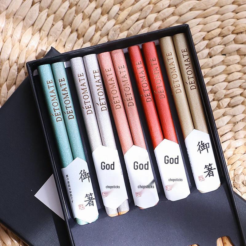 Japanese Style Colorful Beechwood Chopsticks Gift Set