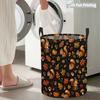 Collapsible Laundry Basket Large Round Waterproof Fabric Hamper Dirty Clothes Storage Bin Toy Organizer with Handles