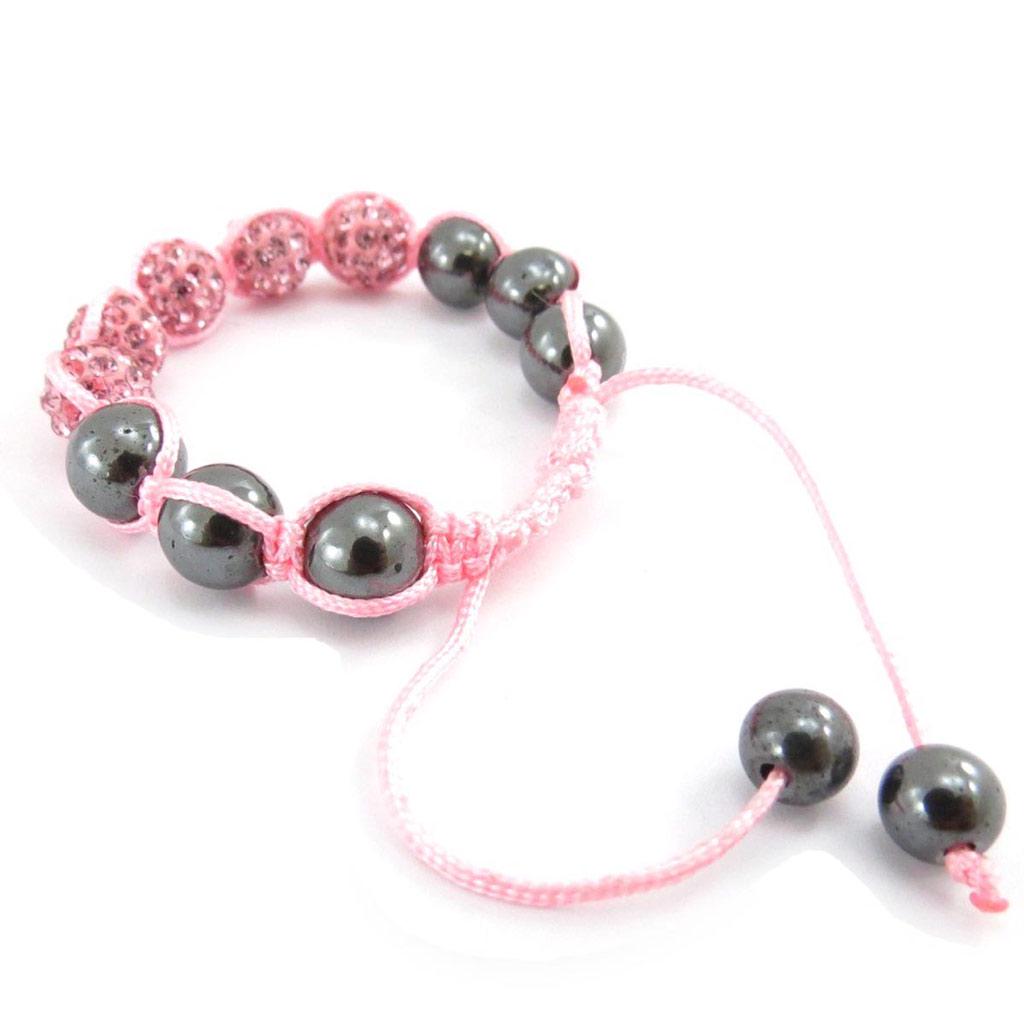 Les Trésors De Lily [J5342] - Pale Pink 'Shambhala' Ethnic Bracelet