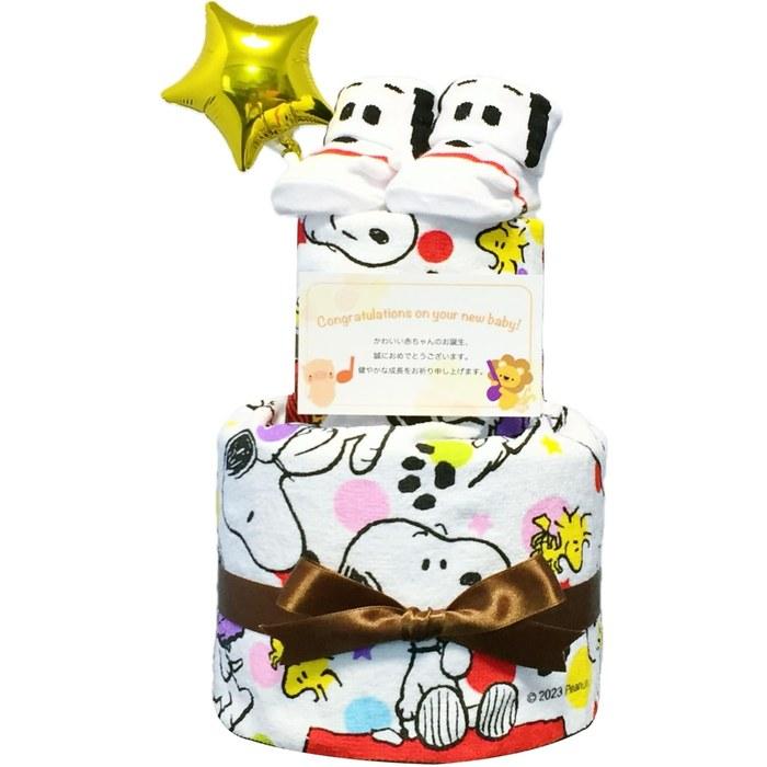 [KanonBabys] Diaper Cake – Snoopy, 2-Tier, 20 Count, Size S, Yellow