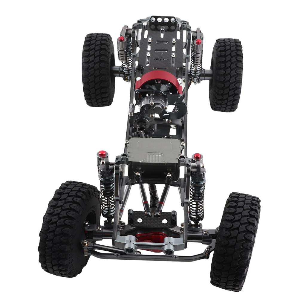 RC Car Chassis Kit, RC Car Frame Set with CNC Aluminum Alloy Winch Mount Carbon Frame for 31300CMm Wheelbase