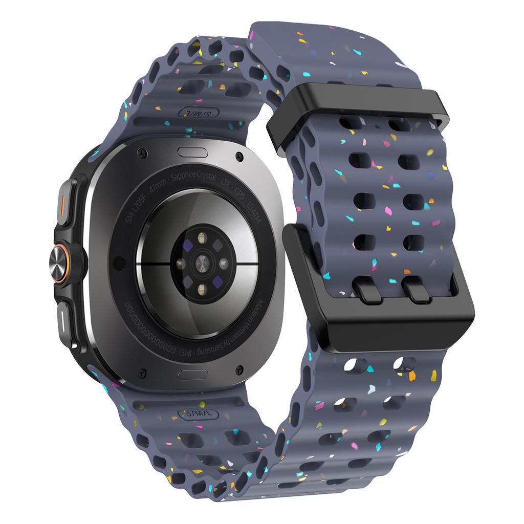 Original Marine Strap for Samsung Galaxy watch Ultra 47mm Accessories Silicone Sport Bracelet Correa Galaxy watch 7 Ultra Band