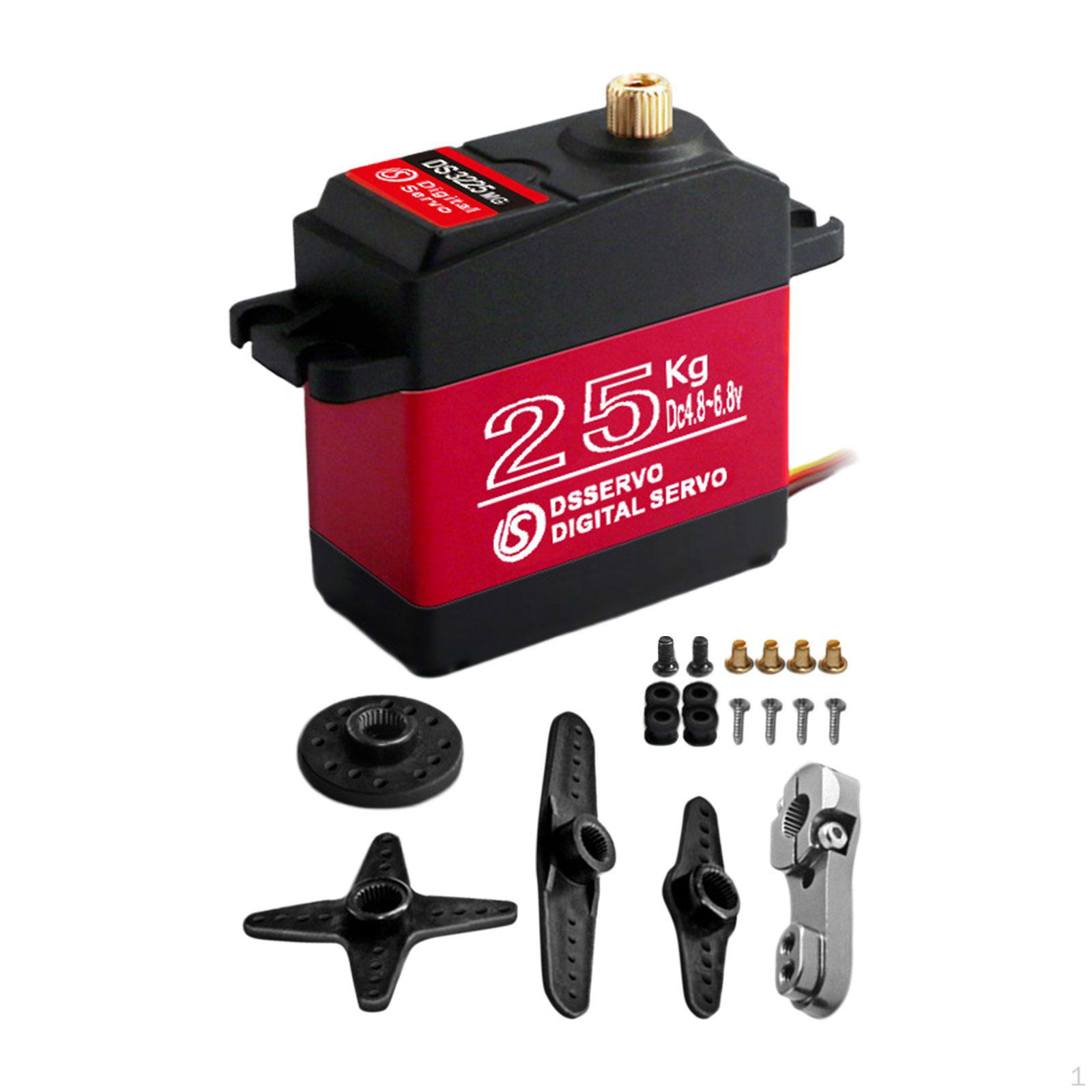 

25kg RC Digital Servo Gear Waterproof for Vehicles Model Crawler Boat Modification 270 Degree