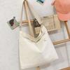 Harsever Women's Large Capacity Canvas Tote Bag, Simple Korean Style Shoulder Bag, A4 Size, Messenger Bag, Crossbody Bag, Lightweight, Solid Color,