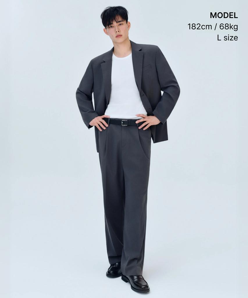 Musinsa Standard [Cooltandard] Relaxed Basic Blazer [Grey]