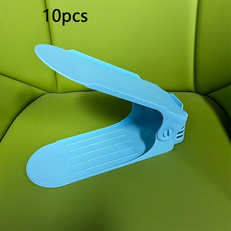 

10 шт. Регулируемая полка для хранения обуви, пластиковая креативная полка для хранения обуви, органайзер для хранения вещей в прихожей, коридоре, Livi синий