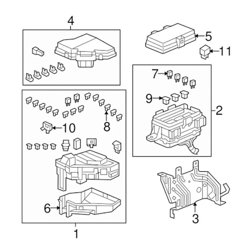 Geavanceerd Betrouwbaar Auto Meervoudig Zekeringblok 80Amp/50Amp voor Voertuigen Superieure Circuitstabiliteit 38231SNAA11 38231-SNA-A11