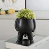 Fun retro resin flower pot, urinal-shaped, creative planter with adjacent holes, vase for succulent plants