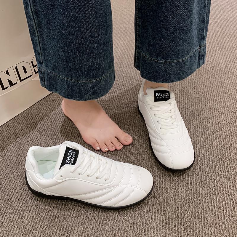 Autumn New Trend Korean Version Temperament Fashion Foreign Style lace-up Round toe Versatile Casual Comfortable flat shoes