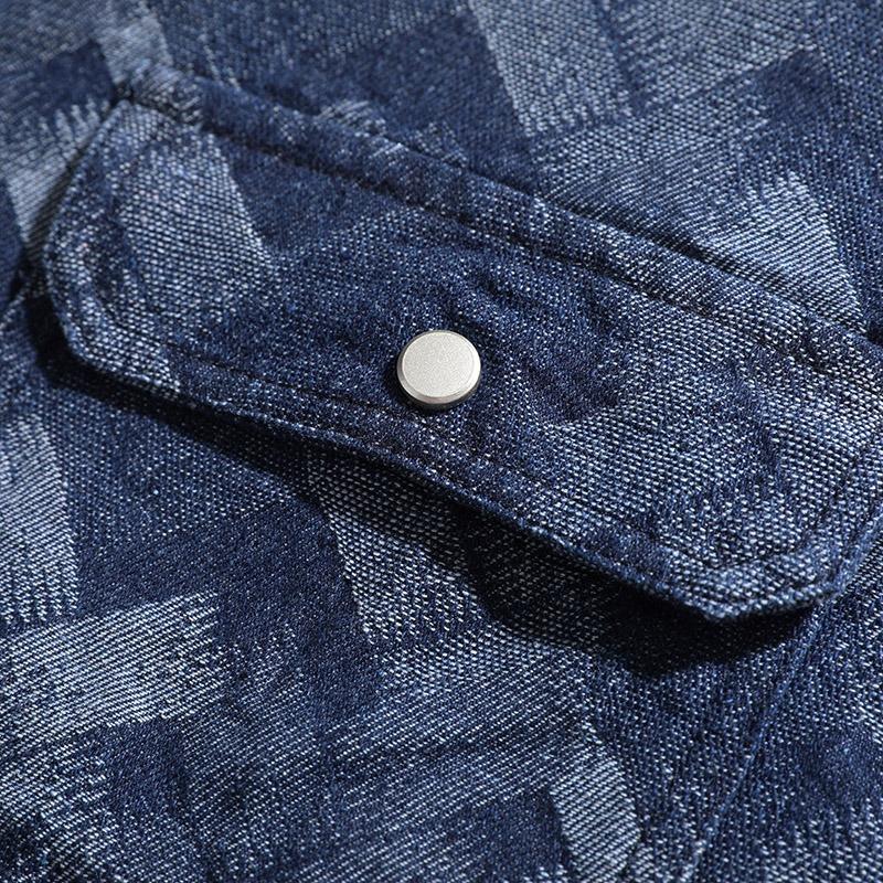 Denim Jacket Men's Autumn and Winter Retro Workwear Casual  Ins Trendy Brand Versatile Lapel Top
