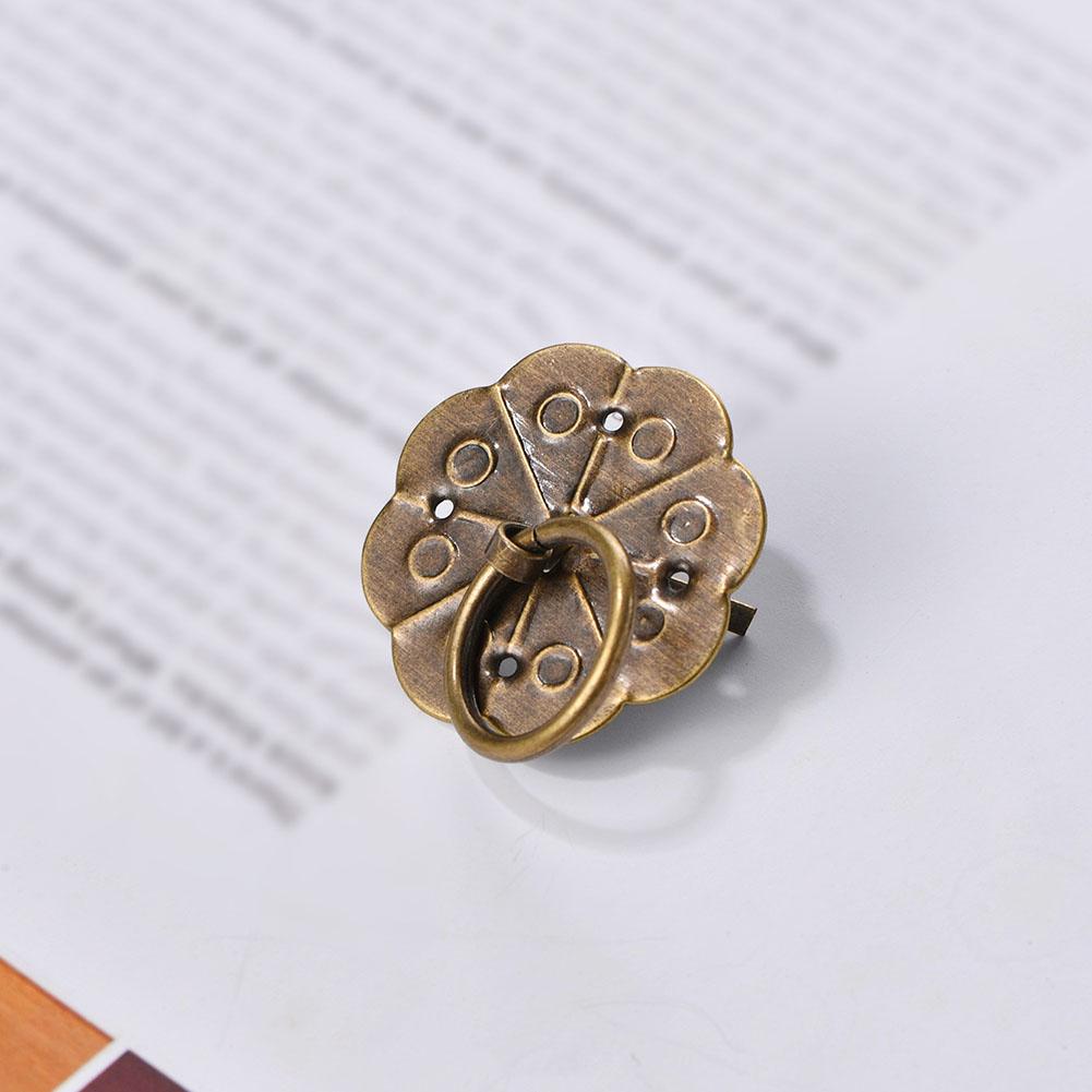 12PCS Antique Bronze Drawer Pulls for Wooden Cabinets and For Furniture 30mm Round Iron Handles with Wire Insert Design