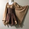 2024Wish Abito da Festa Rinascimentale Medievale da Donna a Maniche Lunghe Costume