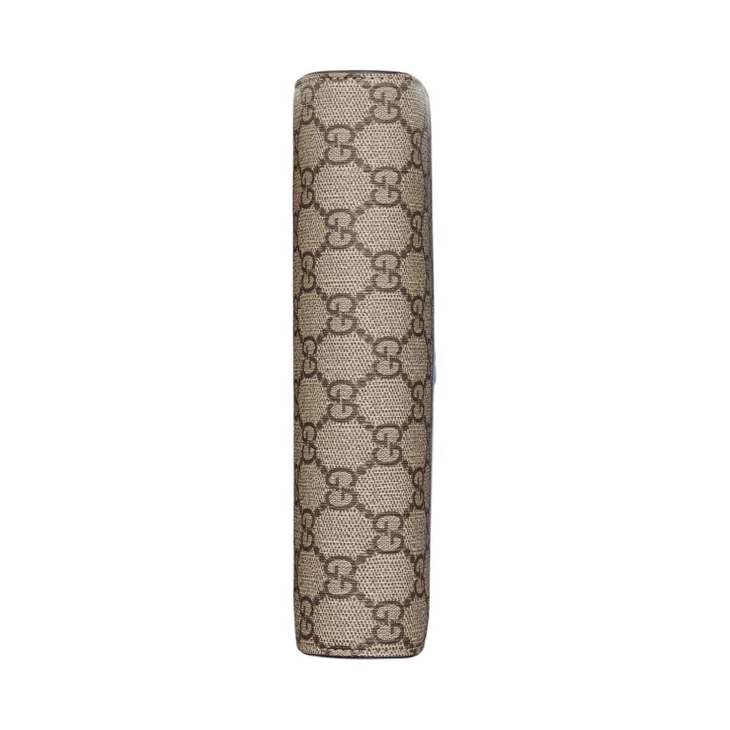 Gucci GG Marmont Color Block Design Brass Hardware Snap Closure Canvas And Leather Trim Shoulder Crossbody Wallet Women wallet 790060-AADQG-4947