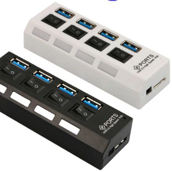 USB 3.0 4-Port High-Speed Hub with Switch for Laptop 1 port 3.0 + 3 ports 2.0 hub