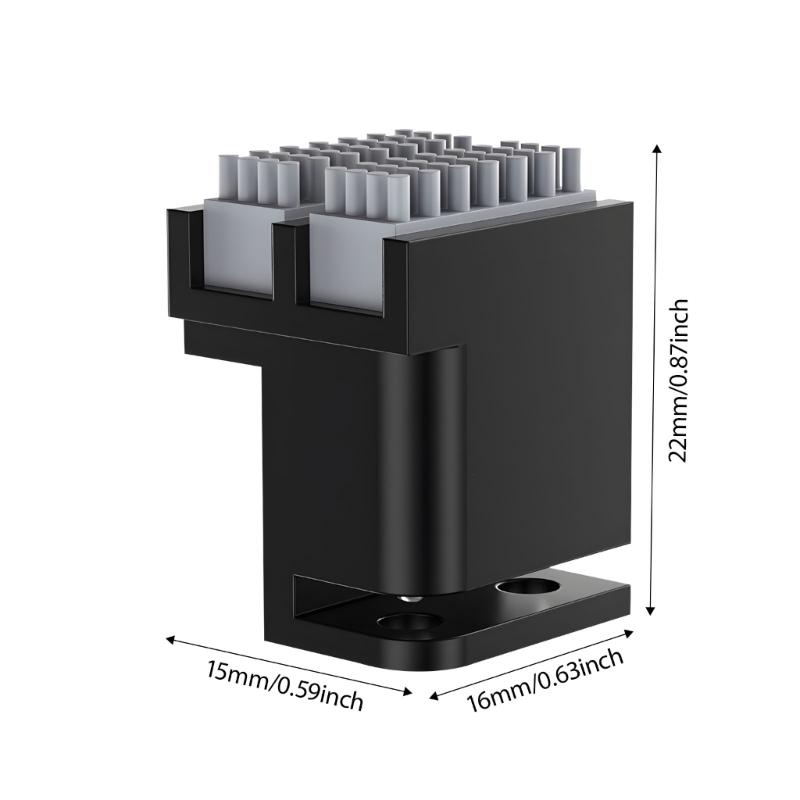Pack of 2 High Quality Aluminum Nozzle Brush Set 3D Printing Snap On Design Prevents Color Mixing Reliable Performances Without Residues