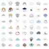 55 New Cloud Doodle Stickers Decorative Skateboard Suitcase Helmet Stickers