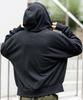 WEGO Unisex Compact Fit Double Zip Zip Autumn Long Size Black Hoodie, Sweatshirt, Hoodie, Outerwear, Clothes, Sleeve, Gift, Men's, M,