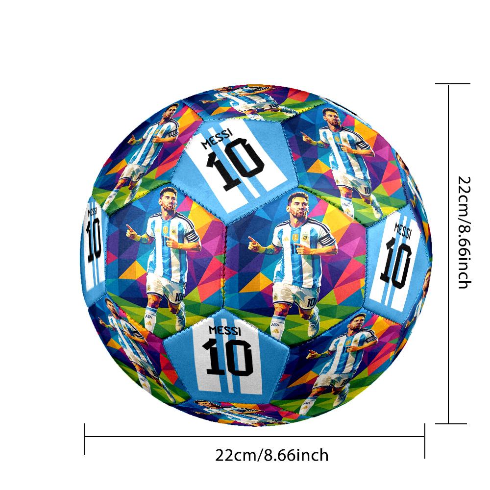 Messi 10 Number Argentina'S World Cup Glory Size 5 Soccer Ball Machine Sewn Indooroutdoor Training And Matches Perfect Commemorative Gift For Soccer L