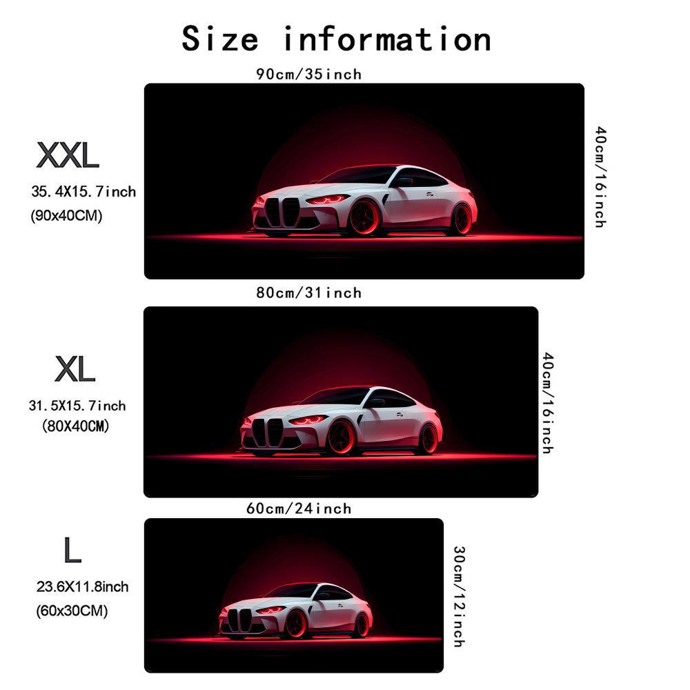 Cool Sports Car Mouse Pad Rubber Anti-slip Keyboard TableMat Large Gaming Computer Office Mousepad XXL Game Laptop Long Desk Mat