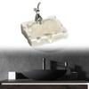 Porcelain Soap Dish Case with Bunny Figurine Light Luxury Decorative Sturdy