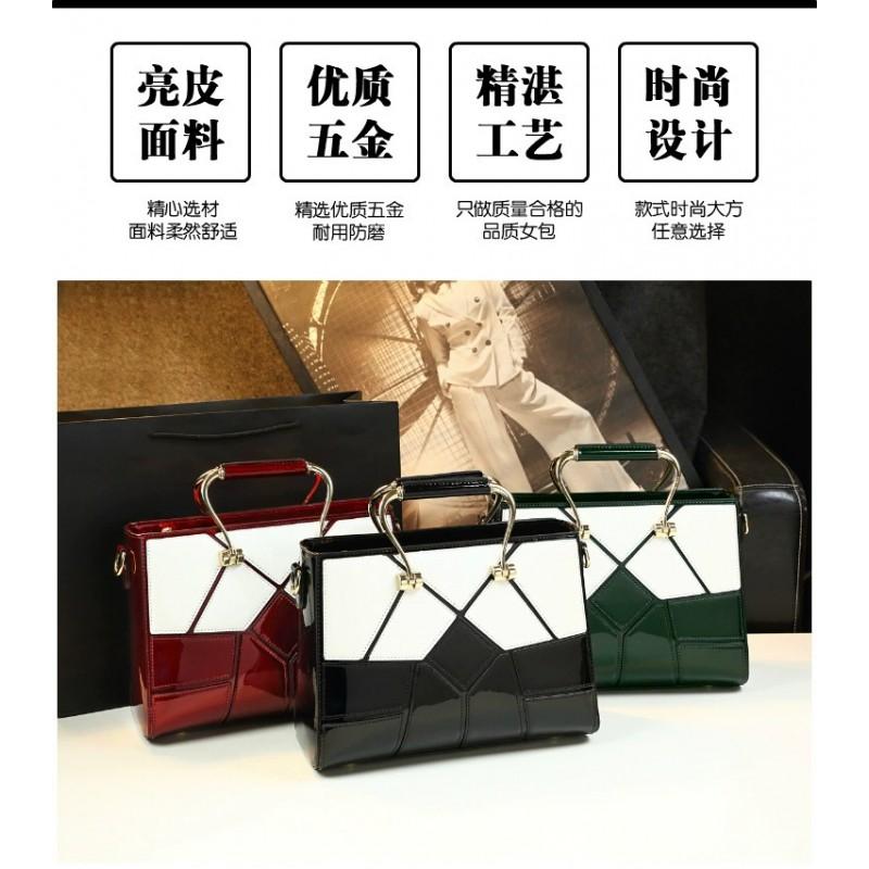 Mittlere Damen-Tragetasche in Ausführung - Crossbody-Schulterhandtasche mit Reißverschluss und Innentaschen