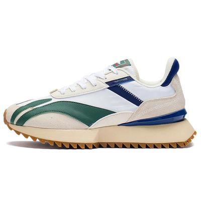 Li Ning Cushioning Slip Resistant Abrasion Resistant Lightweight Low Top Sports Casual Shoes Men's White Green AGCS261-6