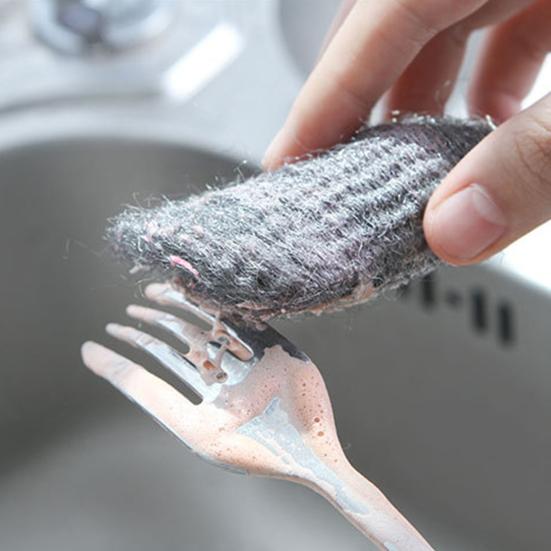10/20/50Pcs Steel Wool Soap Pads Easy to Use Multi-functional Baking Damage Cleaner