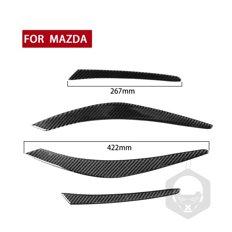 For Mazda CX5 2012-2017Car Accessories Carbon Fiber Rear Lamp Trail Light Eyelid Eyebrow Cover Trim Sticker Styling Modification