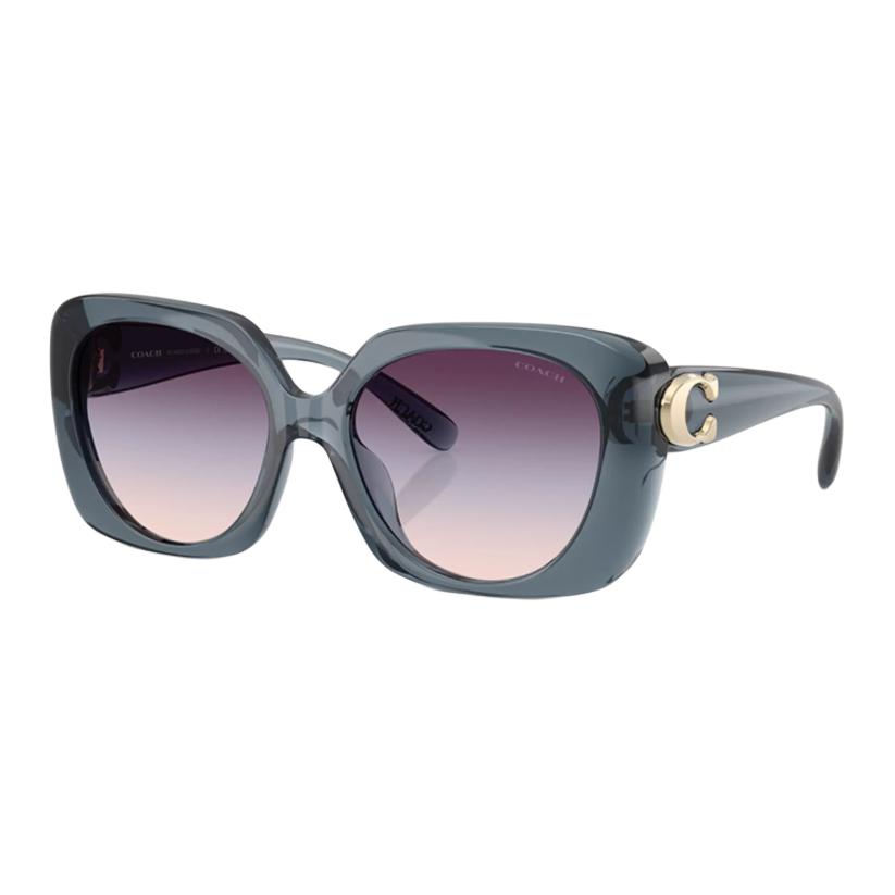 

Coach Letter Badge Accented Square Sunglasses Unisex sunglasses Blue 0HC8422U-5871U7 F,Blue