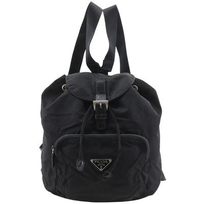 Rucksack Tagesrucksack schwarz Nylon Damen Gebraucht