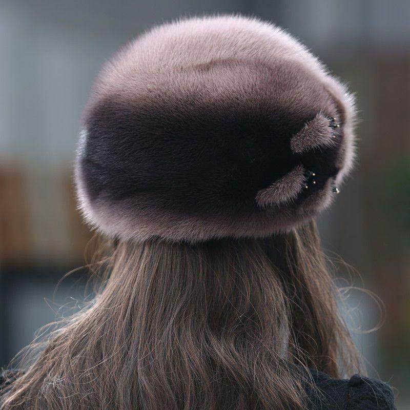 Women’s Hat High-end Hats Fashionable and Luxurious Hats Warm Ear Protection Hats for Middle-aged and Elderly People