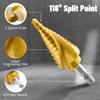5/1PCS HSS Bearing Steel Step Drill Bit High Speed Steel Single Spiral 4-20 Cone Drill Bit Wood Metal Hole Cutter Drilling Tools