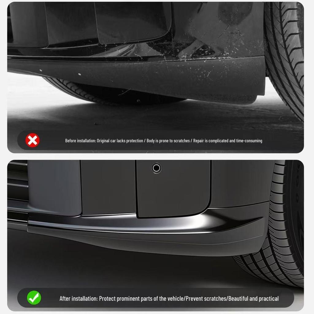Ideal i6 Front Bumper Lip Protector - Paintable Anti-Collision Corner Body Kit Accessory