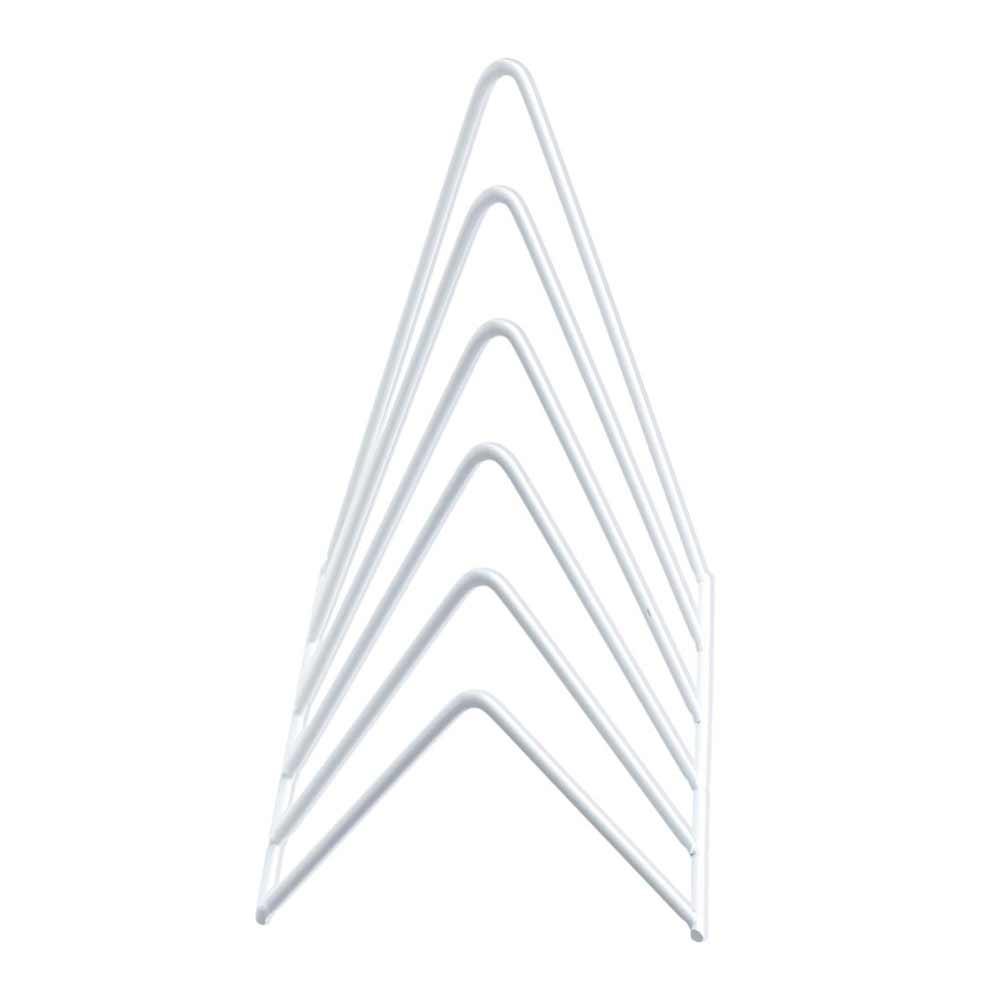 Magzine Holder Bookshelf Desk Storage Record Rack Triangle Bookend Iron Book Stand Book Holder