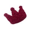 12Pcs Puffy Soft Teddy Plush Padded Patches Crown Appliques For DIY Clothes, Crafts, Hat, Bag, Woolen Gloves, Socks Decor