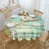 Retro Gradual Gradual Texture Music Bird Table Cloth Festival Dining Waterproof Tablecloth Table Cover For Wedding Party Decor