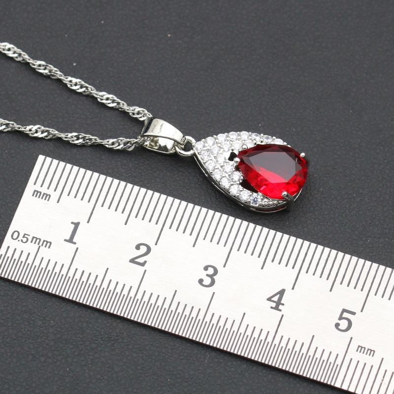 Red Zircon Pendant Watch Alloy Jewelry For Women Sparkling Style Accessory Elegant Everyday Wear main image 0