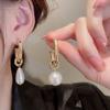 Drop Earrings Set Big Circle Piercings Earrings Jewelry for Women Imitation Pearl Hoop Cute Ear Buckle