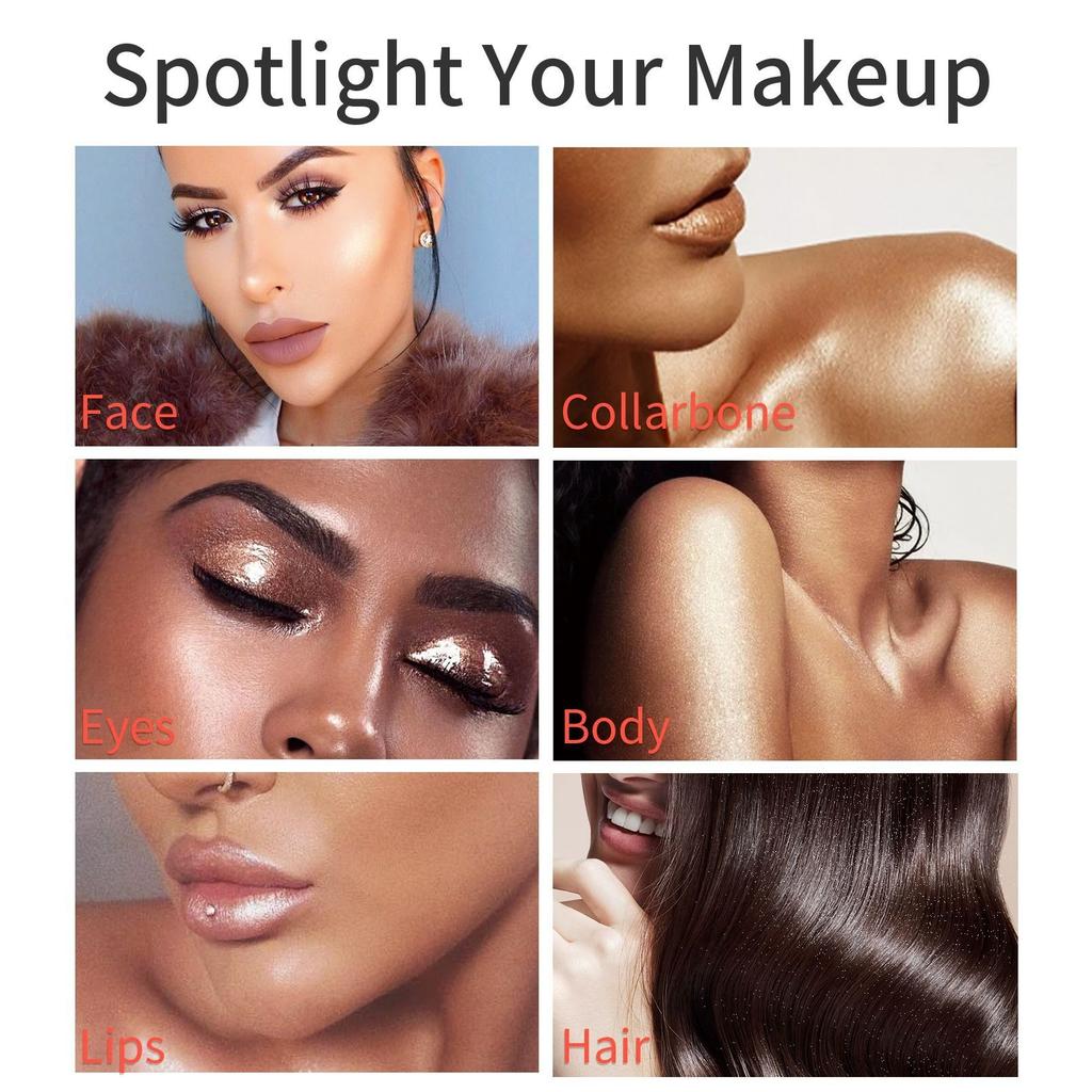 Hellokiss Pat Powder, Brighten The Whole Body High-gloss Powder Trimming Powder, Natural Three-dimensional Trimming Powder