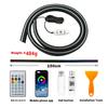 Automotive decoration light strip, colorful acrylic front windshield soundproofing strip, ambience light, no wiring, App control