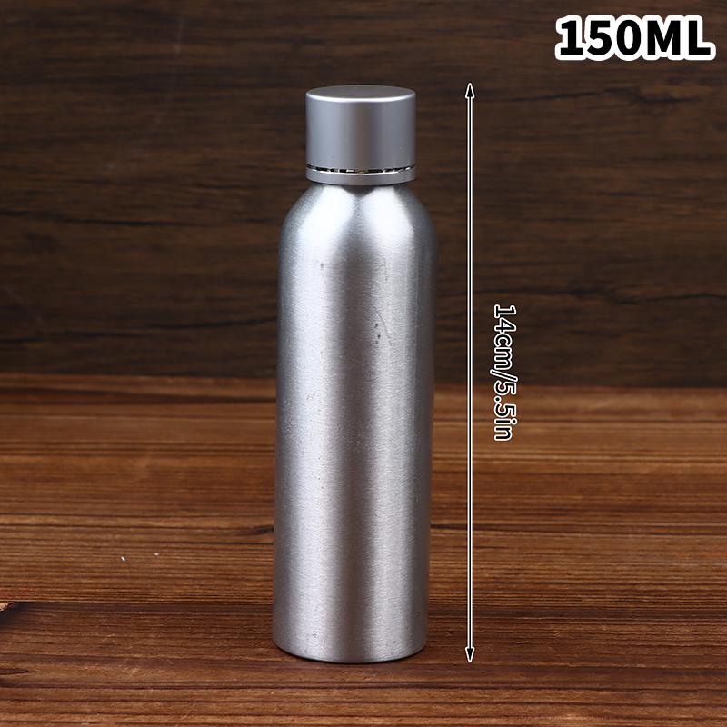 30/50/60/100/120/150/200/250Ml Aluminum Bottle With Lid Cosmetic Refillable Bottles Silver Lid Aluminum Container Travel Bottle