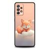 Phone Case for Samsung Galaxy A55 A53 A52 A52S A51 A41 A35 A32 A25 A23 A15 A13 A71 A72 5G Soft TPU Shell Cute Animal Fox Fundas