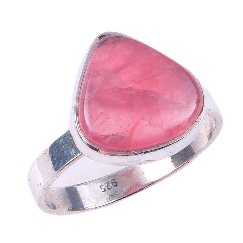 Natural Rhodochrosite Gemstone Handmade 925 Solid Sterling Silver Ring S.9 D0W31
