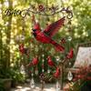 Natural White Noise Chime Graceful Bird Wind Chimes, Chimes for Outside, Metal Hanging Crystal Suncatchers with Pendants Garden Yard Decor Bead