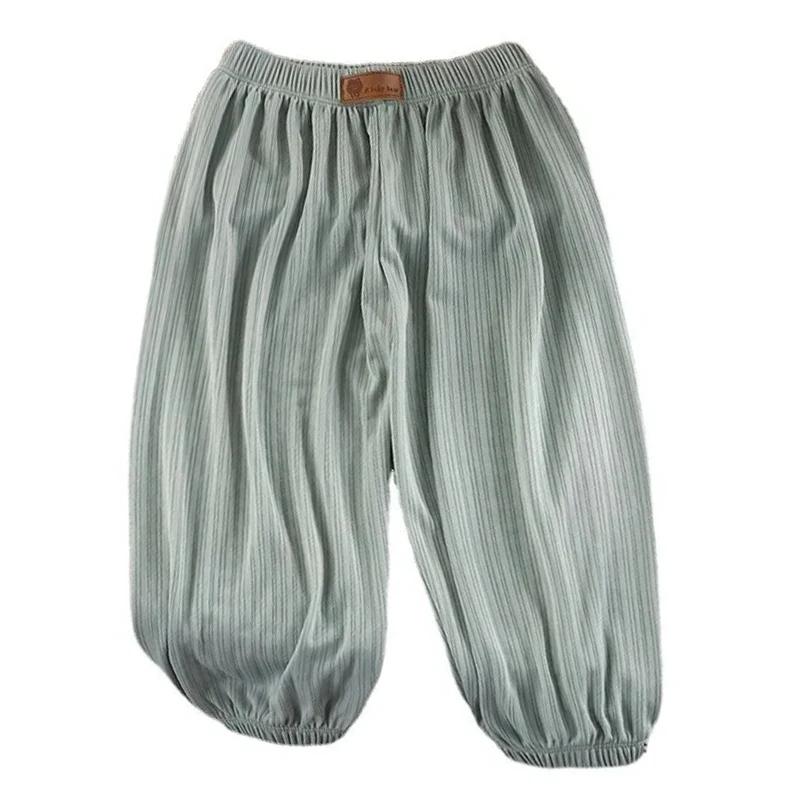 Dziecięce letnie spodnie przeciw komarom, elastyczne mankiety, chłodzące, skrócone spodnie, antybakteryjne, lekkie, outdoorowe, unisex, oddychające, wygodne, projekt