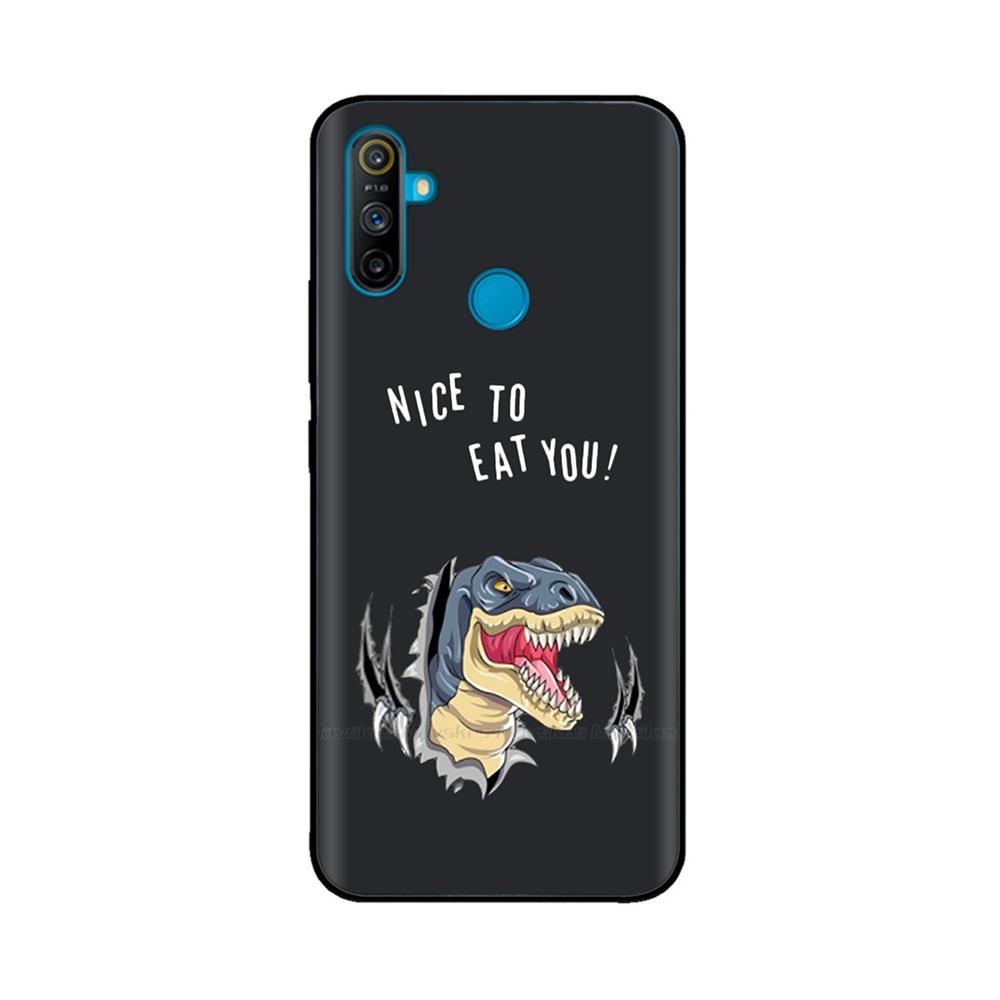 Etui do Realme C3 Miękkie Czarne Silikonowe TPU Wzór Tylna Klapka Do OPPO Realme C3 RMX2020 C 3 RealmeC3 Malowane Etui na Telefon Fundas