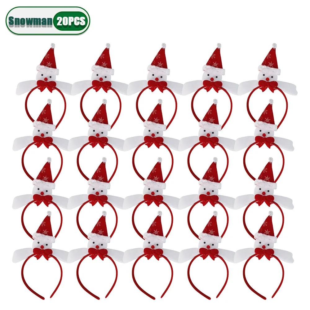 1-20 STÜCKE 2025 Neue Weihnachts-Haarbänder Festliche Partydekoration Erwachsene Kinder Foto-Requisiten Weihnachtsmütze Schneemann Stirnband
