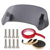 Deepa Ribusu Universal Motorcycle Windshield Spoiler with Clip-On Extension, Rubber Sheet, Double-Sided Tape, and 8 Bolts (Smoke) [Parallel Import]